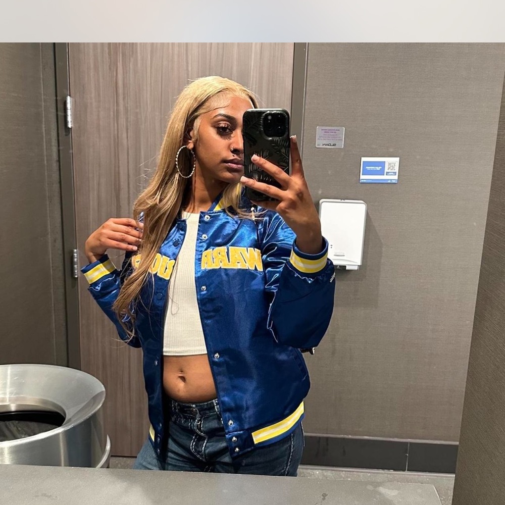 Blue Varsity Warriors Jacket